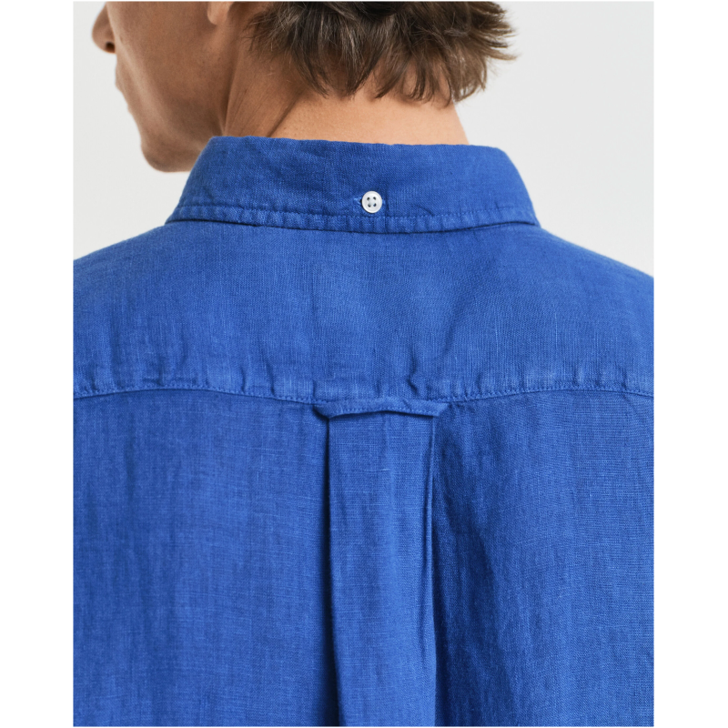 GANT Regular Fit Garment-Dyed Linen Short Sleeve Shirt